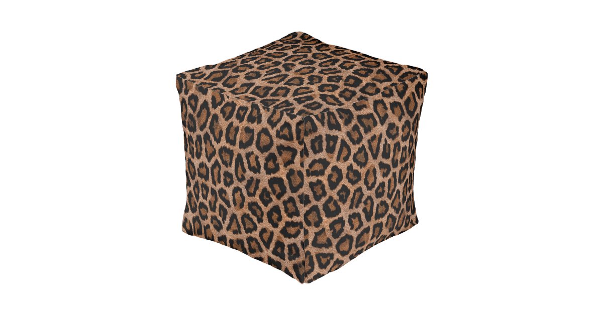 Leopard Animal Skin Print Pouf Zazzle