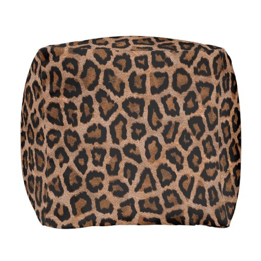Leopard Animal Skin Print Pouf Zazzle
