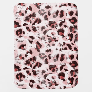 Leopard Animal Skin: Tie Dye Elegance. Baby Blanket