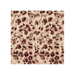 Leopard Animal Skin: Tie Dye Elegance. Wood Wall Art