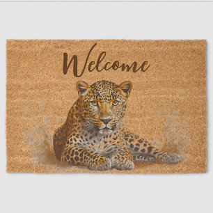 Leopard Animal Welcome Fiber Doormat
