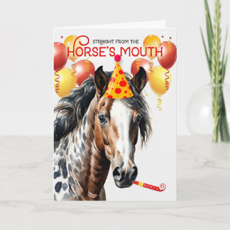 Leopard Appaloosa Horse Funny Birthday Card