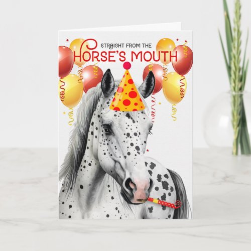 Leopard Appaloosa Horse Funny Birthday Card