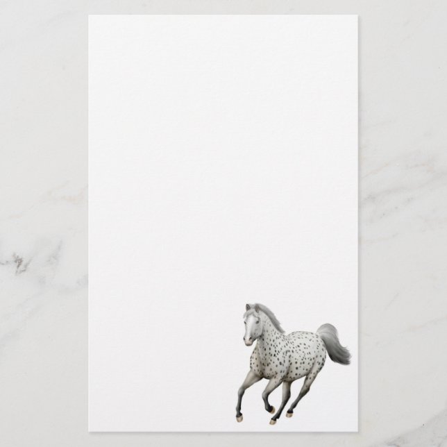 Leopard Appaloosa Horse Stationery (Front)