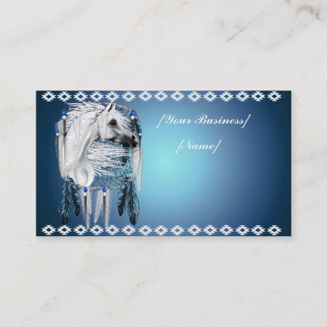 Leopard Appy Dream Catcher Business Card (Front)