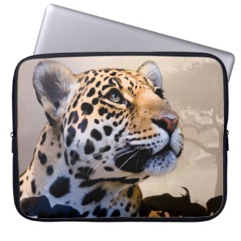 Leopard Art 1  Laptop Sleeve by Ronspassionfordesign at Zazzle