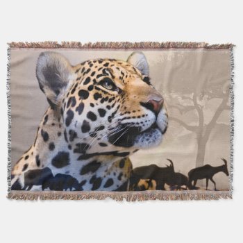 Leopard Art 1 Throw Blanket by Ronspassionfordesign at Zazzle