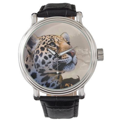 Leopard Art 1 Watch  Numeral Options