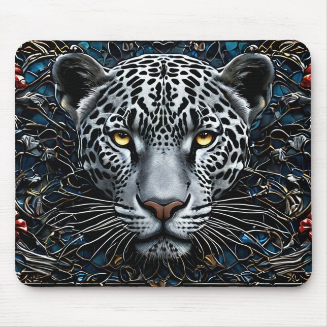 Leopard art mouse pad (Front)