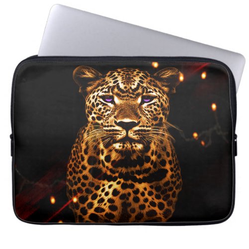 Leopard art Print  Laptop Sleeve