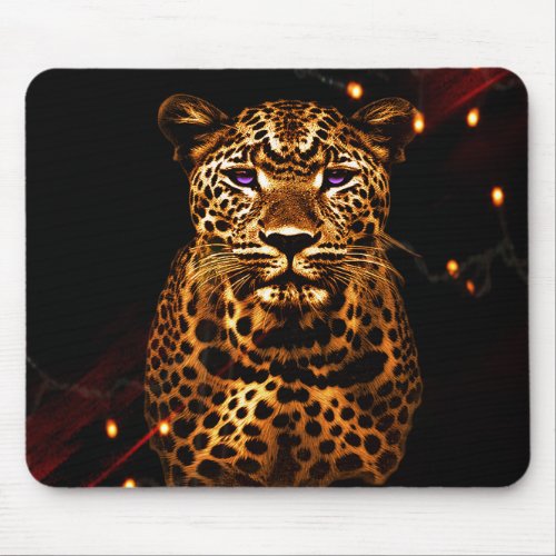 Leopard art Print  Mouse Pad