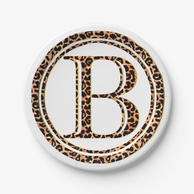 leopard B Paper Plates (Front)