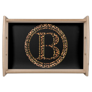 leopard B Serving Tray