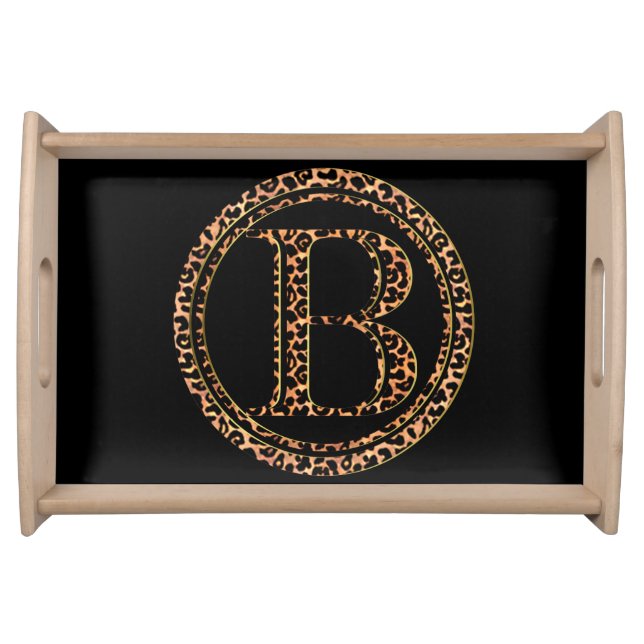 leopard B Serving Tray (Front)