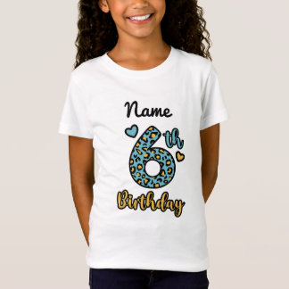 Leopard Baby 6th birthday t-shirt
