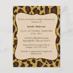 Leopard Baby Shower Invitation