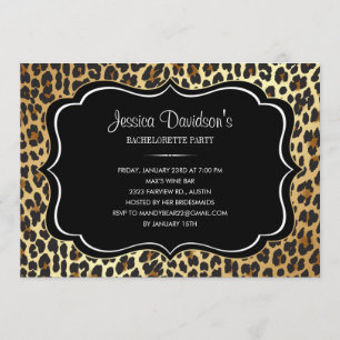 Leopard Bachelorette Party Invitations