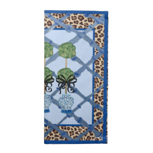 Leopard Bamboo Chinoiserie Ginger Jar Cloth Napkin