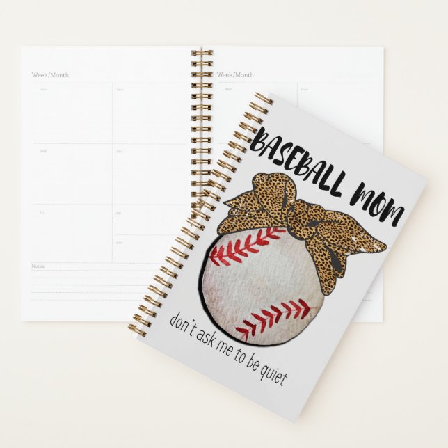 Leopard Bandana Baseball Mom  Planner (Display)