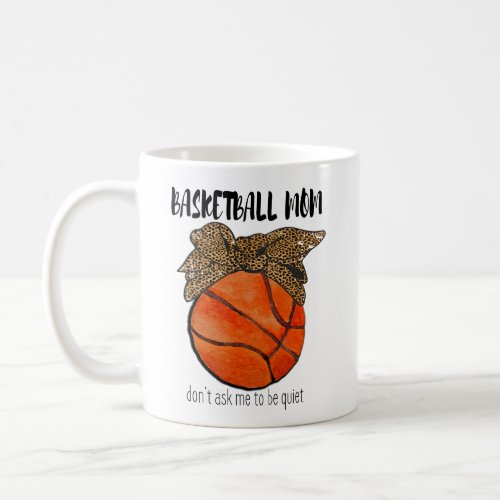 Leopard Bandana Basketball Mom Coffee Mug