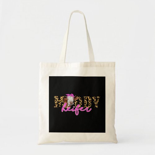 Leopard Bandana Cow Moody Heifer Cow Lovers Farmer Tote Bag