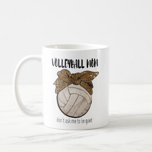 Leopard Bandana Volleyball Mom Coffee Mug