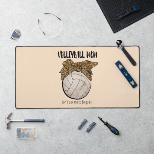 Leopard Bandana Volleyball Mom Desk Mat