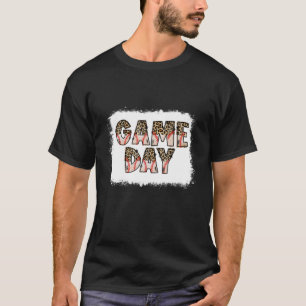 Leopard Baseball Game Day Vibes Baseball Mom Mothe T-Shirt