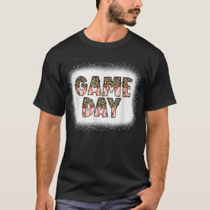 Leopard Baseball Game Day Vibes Baseball Mom Mothe T-Shirt