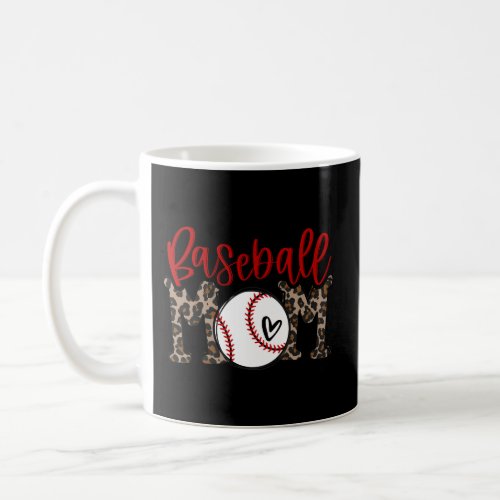 Leopard Baseball Mom Game Day Vibes T_Ball Mom Mot Coffee Mug