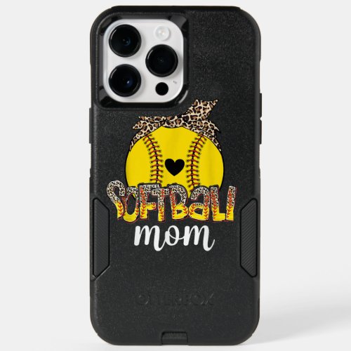 Leopard Baseball Softball Mom Life Game Day Mama M OtterBox iPhone 14 Pro Max Case