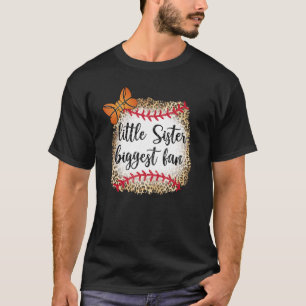 Leopard Basketball Little Sister Biggest Fan Game T-Shirt