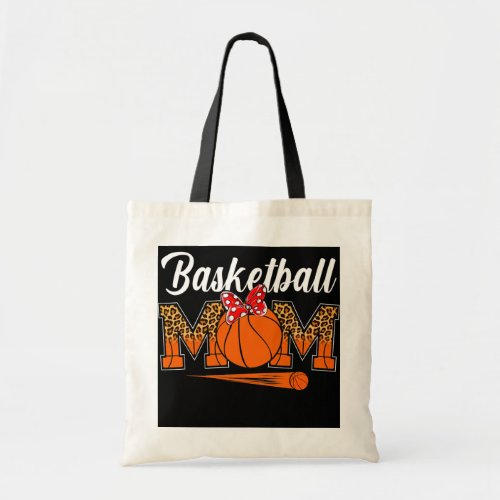 Leopard Basketball Mom Funny Mom Sports Players Tote Bag