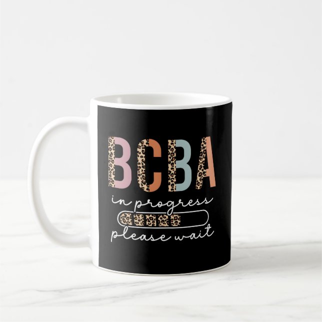 Leopard Behavior Analyst Bcba In Progress In Train Coffee Mug (Left)