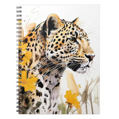 Leopard Between Flowers Notebook Journal