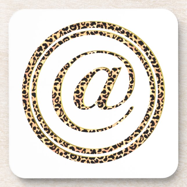 Leopard @ beverage coaster (Front)