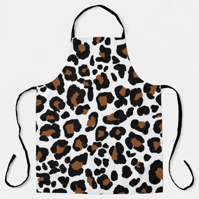 Leopard Big Cat Fur Pattern Print  Apron (Front)