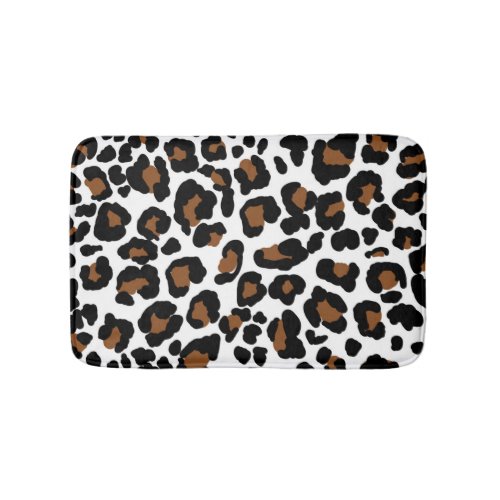 Leopard Big Cat Fur Pattern Print  Bath Mat