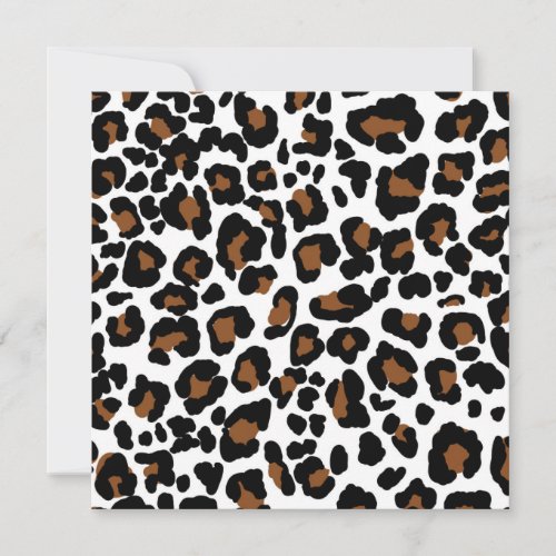 Leopard Big Cat Fur Pattern Print  Holiday Card