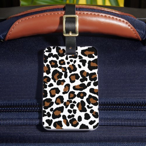 Leopard Big Cat Fur Pattern Print  Luggage Tag
