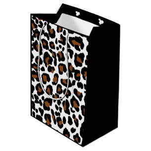 Leopard Big Cat Fur Pattern Print Medium Gift Bag