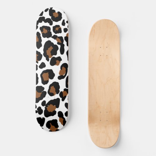 Leopard Big Cat Fur Pattern Print  Skateboard