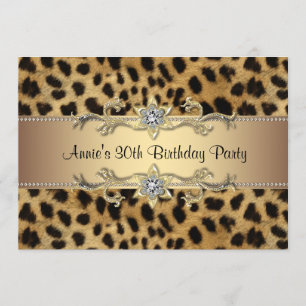 Leopard Birthday Party Invitation