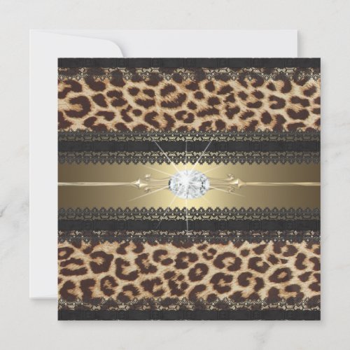 Leopard Birthday Party invitation