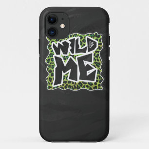 Leopard Black and Green Print iPhone 11 Case