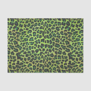 Leopard Black and Green Print Tissue Paper