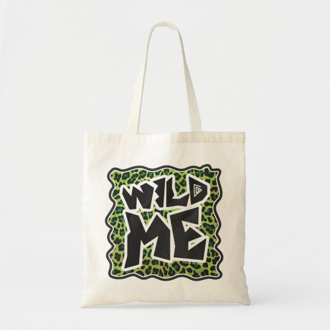 Leopard Black and Green Print Tote Bag (Front)