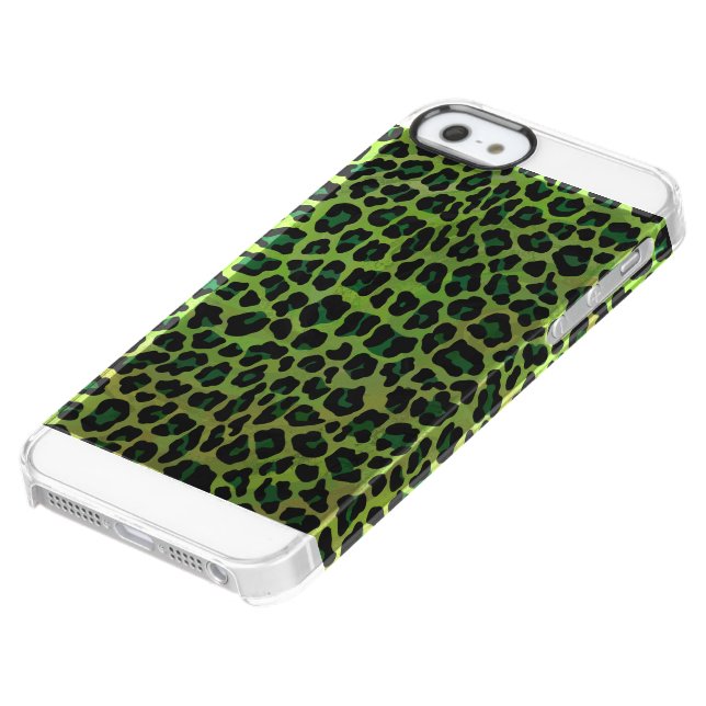 Leopard Black and Green Print Uncommon iPhone Case (Bottom)