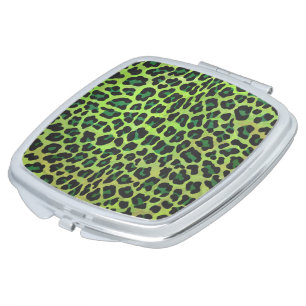 Leopard Black and Green Print Vanity Mirror