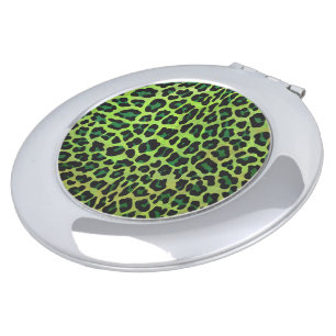 Leopard Black and Green Print Vanity Mirror